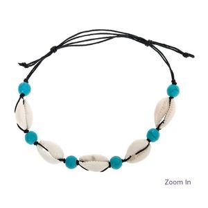 Cowrie Shells Turquoise Corded Anklet Bracelet BNWT LtdEd 2024 SO 1 LEFT!